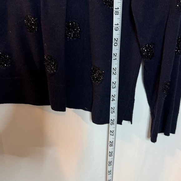 Talbots Navy with Black Sparkly Sweater - Picture 6 of 7